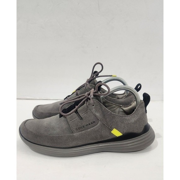 Cole Haan Men Shoe Grandsport Apron Toe Size 8M Gray‎ Suede Sneaker Pre Owned - Picture 3 of 11